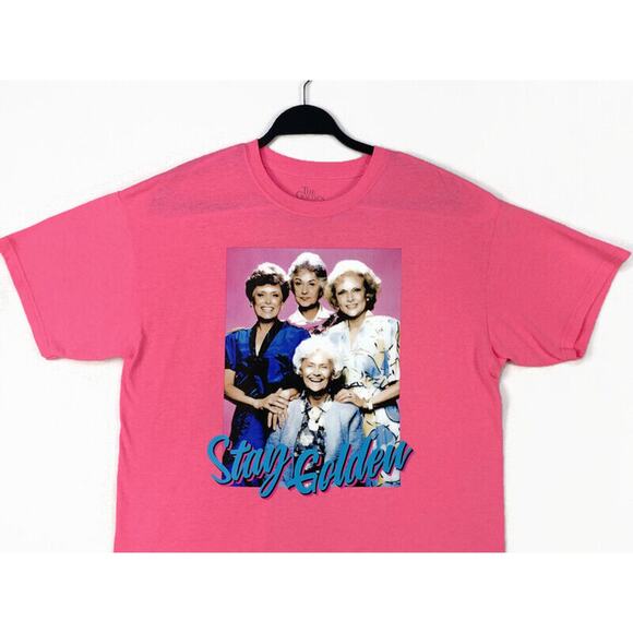 The Golden Girls T-Shirt Pink Women's Large 42-44 Stay Golden Short Sleeve - Picture 2 of 7
